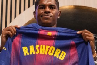 Un nouveau maillot pour Marcus Rashford KEYSTONE/EPA/Enric Fontcuberta
